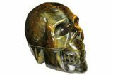 Polished Tiger's Eye Skull - Crystal Skull #111811-2